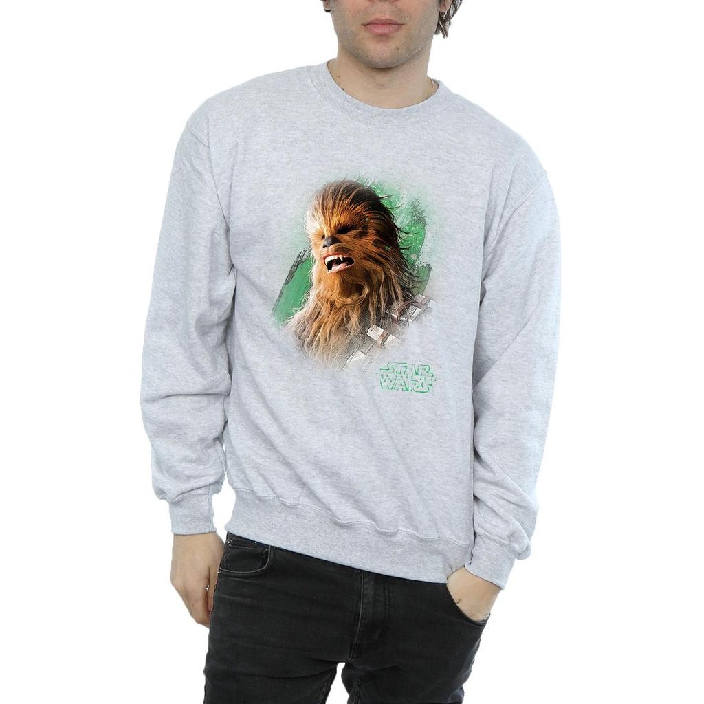 Star Wars Mens The Last Jedi Chewbacca Brushed Sweatshirt