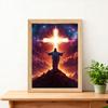 Светящаяся рамка для фотографий LED Религиозное искусство Ночник для дома Настенные и настольные декоративные огни Дни рождения Рождество Пасха Праздничный декор
