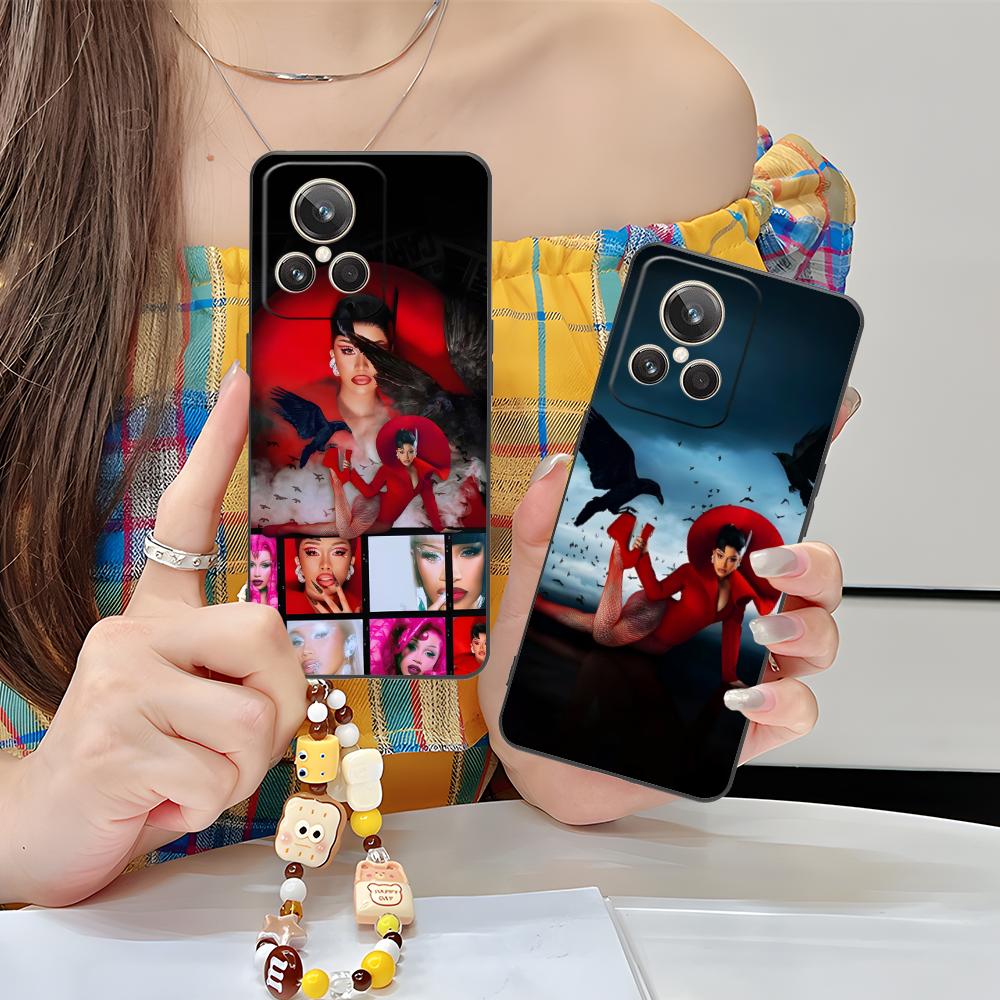 Cardi B Matte TPU Mobile Phone Case for Realme 15 14 13 12 11 10 9 Pro Plus T i Lite 5G Colorful Printing Cover