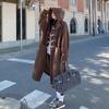 Women's Autumn And Winter Large Imitation Lamb Wool Coat Long Thickened Loose Cotton Coat