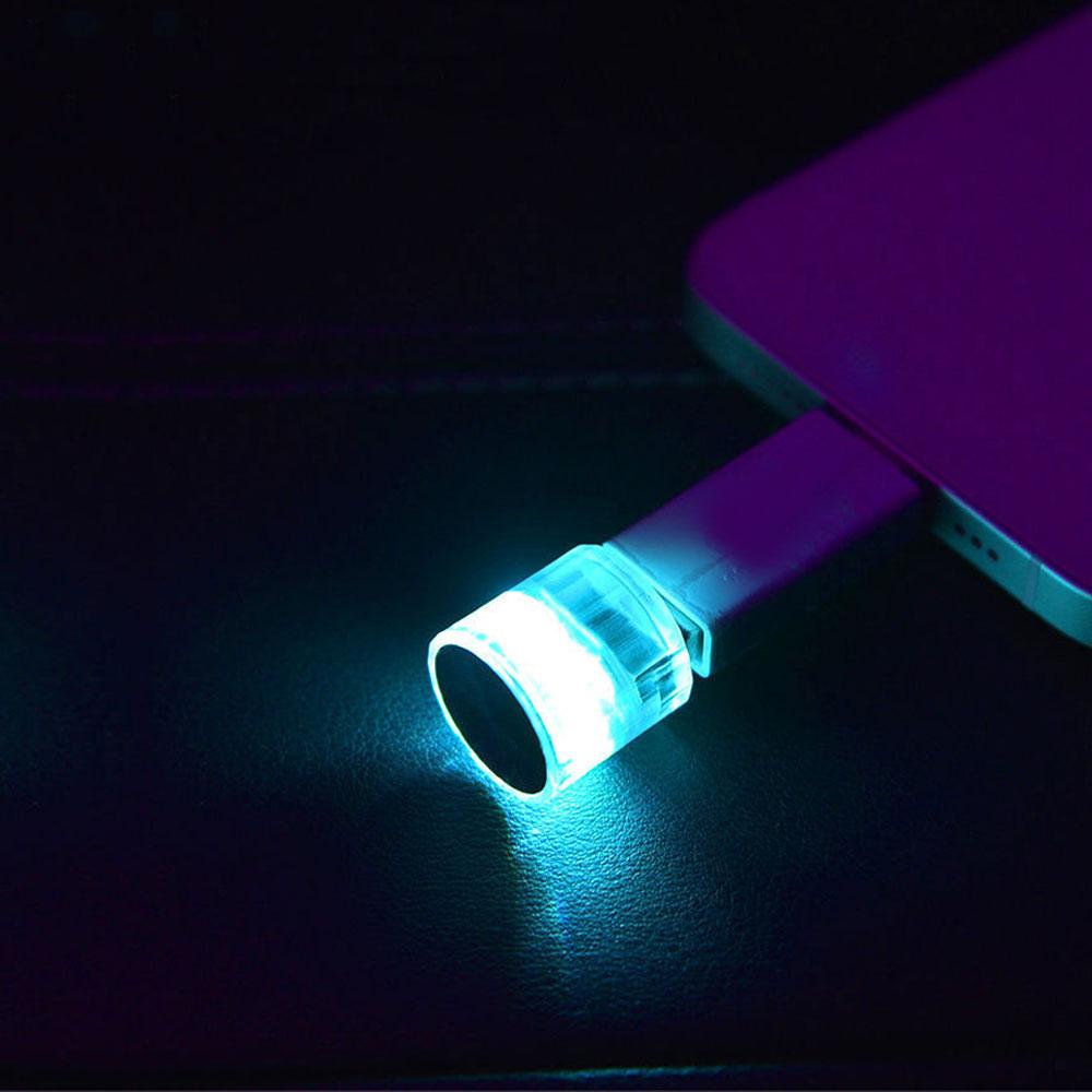 1Pc Universal Car Mini USB LED Atmosphere Lights Decorative Lamp for Party Ambient Modeling Car Home Portable Plug Play Lights