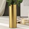 Современная простая прямая ваза для гостиной, настольный цветочный аппарат, гальванический металлический цветок, золотые скандинавские украшения, украшения