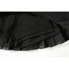 Girls Leather Skirt Black High Waist A-Line Pleated Skirt for Kids Fashion All-match Slim Teen Children Group Dance Skirt 3-16 Y