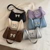 Chic French Butterfly Bow Shoulder Bag 2024 Summer Trendy Street Style Pu Material