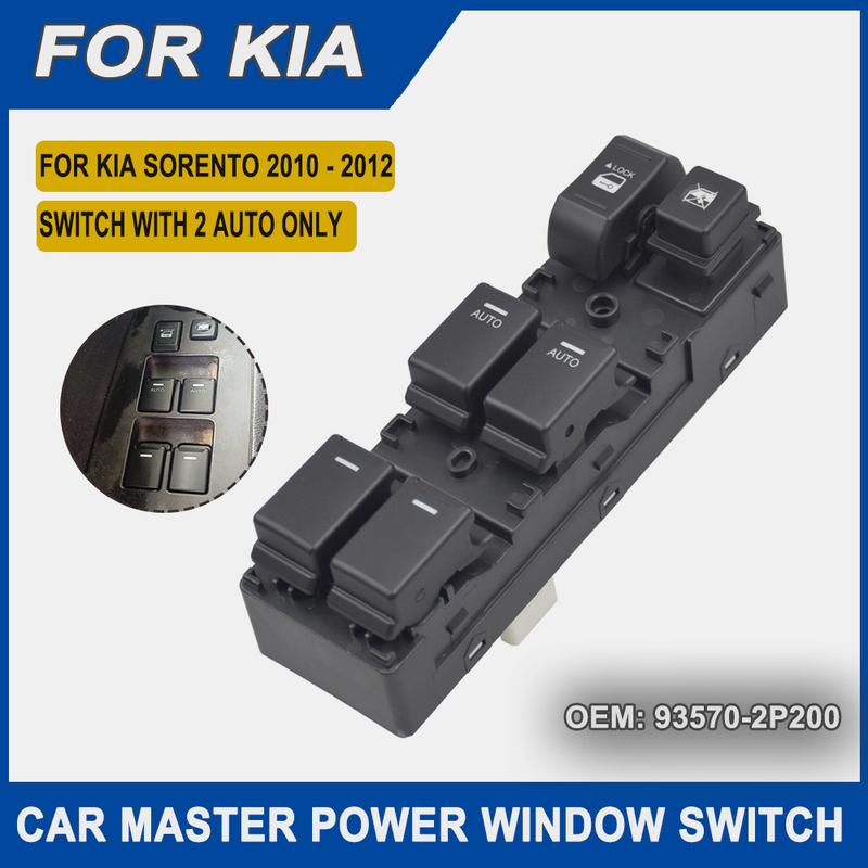 Car Front Left Window Glass Lift Master Switch For KIA Sorento 2010 2011 2012 93570-2P200 93573-2P200