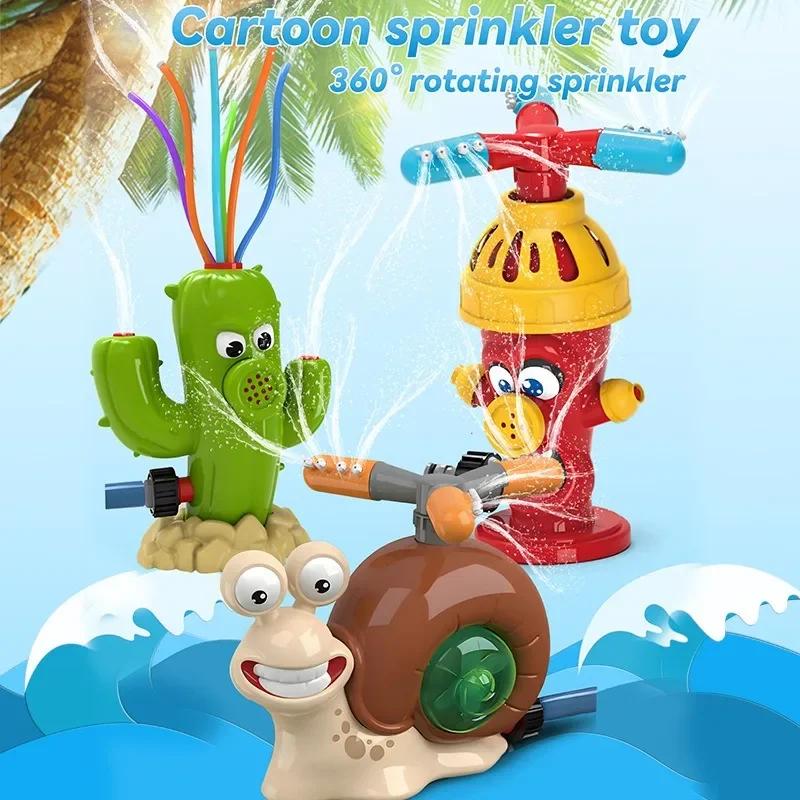 Children Water Pipe Squirt Toys Cartoon Cute Cactus Outdoors Lawn Garden Water Sprinkler Bathroom Interesting Water Play Toys