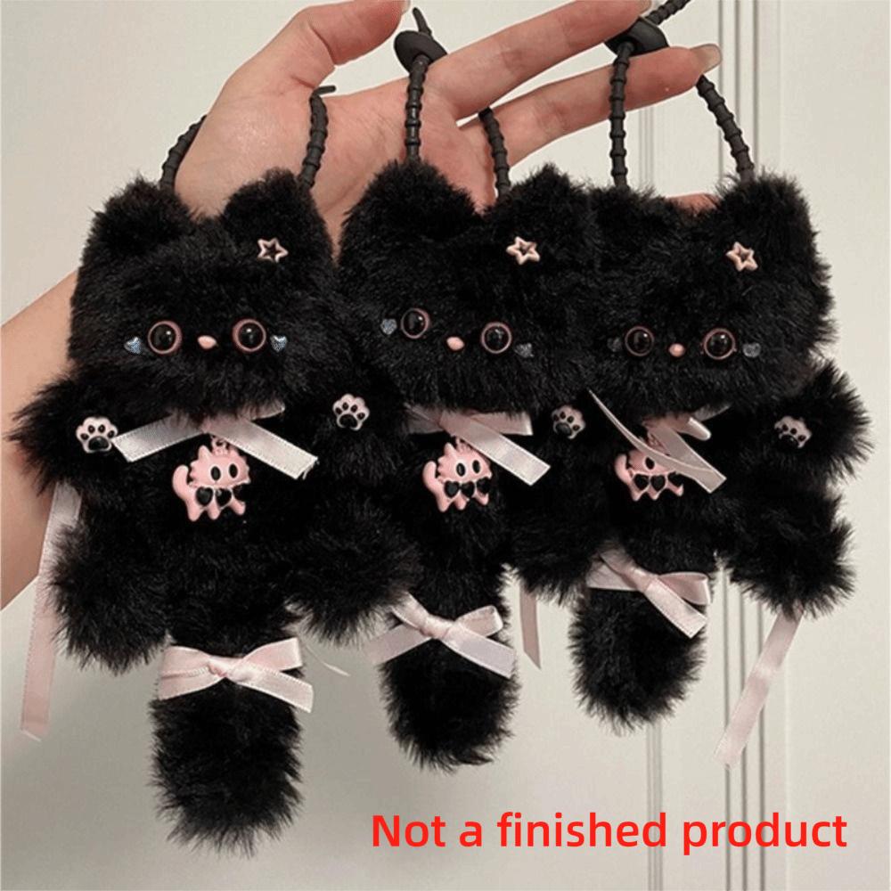 Kawaii Twisty Stick Little Cat Pendant Plush Kitten Pendant Material Package Girls Children Toys