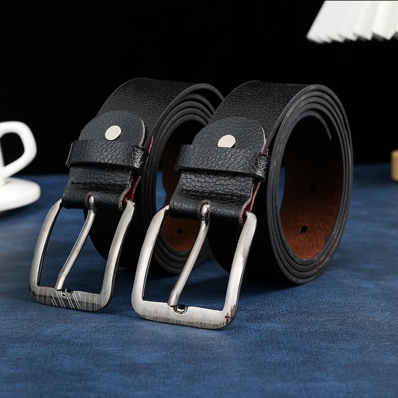 Ремень из искусственной кожи с пряжкой Street Stall Running Rivers And Lakes Explosive Men's Belt Casual Pin Buckle Belt
