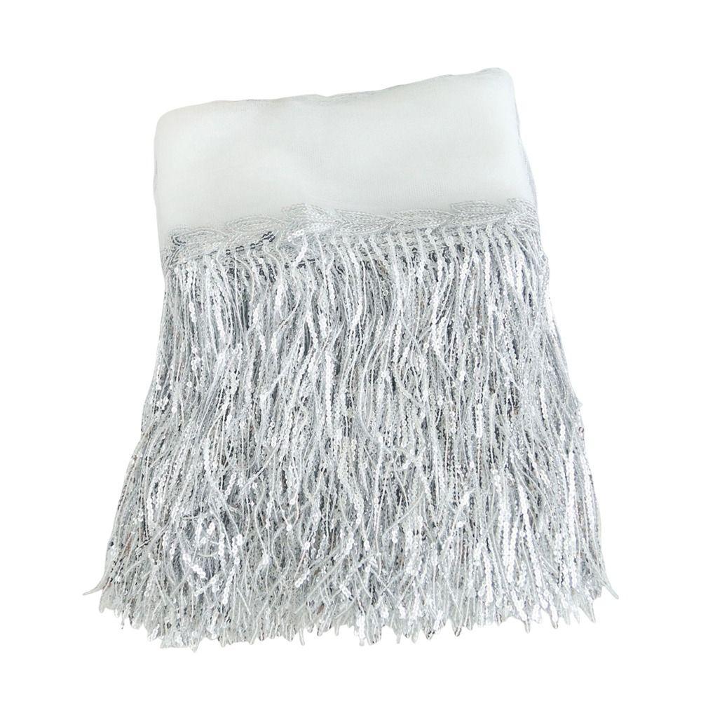 10 Yards Sequins Material Sequin Tassel Fringe 20cm Width Decorative Trimmings  Party Decoration