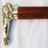 Wooden Walking Stick With Solid Fitted Brass Horse Head Simple Wooden Cane