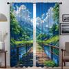 Целебный летний пейзаж, домашний интерьер, шторы для гостиной, затемняющие шторы для комнаты, 2-панельная кухня, элегантный