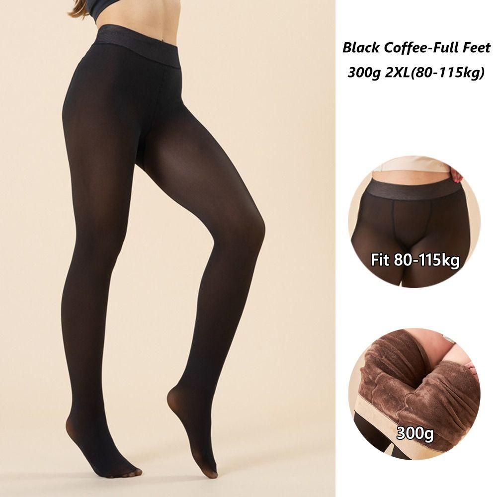 Толстые поддельные полупрозрачные леггинсы с высокой талией термочулки зимние теплые колготки для женщин
