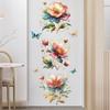 3D Colorful Flowers Wall Stickers Living Room Bedroom Sofa Background Art Decoration Cabinet Wardrobe Door Stickers Removable