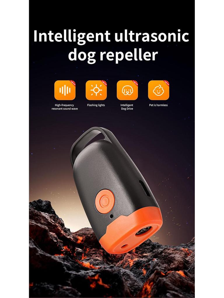 Портативный ультразвуковой отпугиватель и дрессировщик собак - Дальнобойное устройство против лая и средство самообороны
