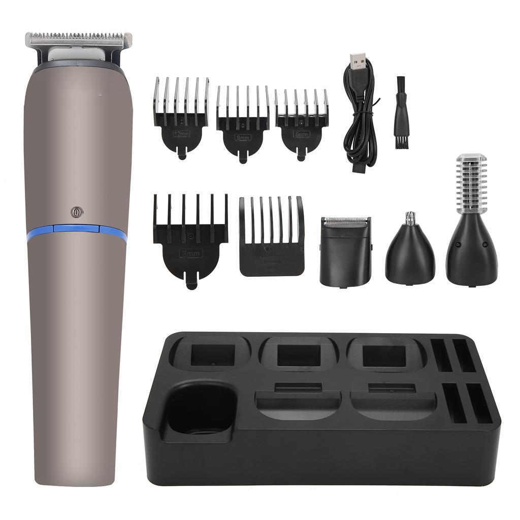 6 In 1 Electric Shaver Multifunctional USB Rechargeable Hair Eyebrow Trimmer with Limit Comb