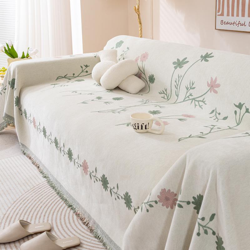 Chenille Sofa Towel Four Seasons Universal Can Cover Three Seats and One Princess Sofa Cover Cloth a Whole Piece of Leather Sofa Cover