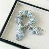Romantic Floral Print Scrunchies Soft Chiffon Hair Ties Summer Sweet Garden Style Hair Accessories For Teen Girls Party