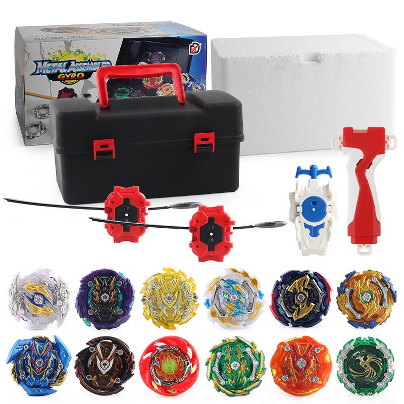 12 гироскопов Gt Beyblade Burst Set W Grip Launcher Портативный ящик для хранения Чехол Верх