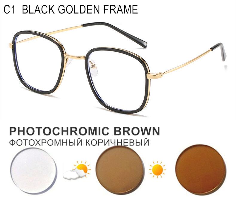 Очки по рецепту для близорукости женщин мужчин фотохромные или линзы, блокирующие синий свет близорукость или астигматизм индивидуальный UF144