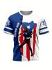 Men's Puerto Rico Baseball Tshirts 3D Print Casual Short Sleeve Crew Neck Tee Shirt Top Summer Fashion Oversized Tshirt For Men