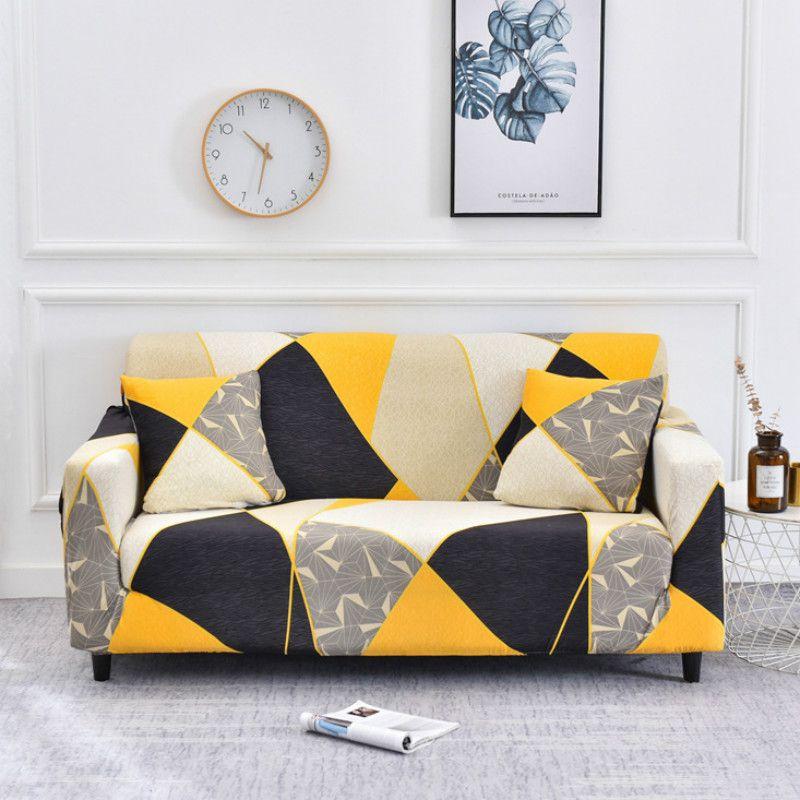 Премиальный мягкий чехол-накидка, нескользящий эластичный чехол для дивана с потрясающим цветочным узором из листьев