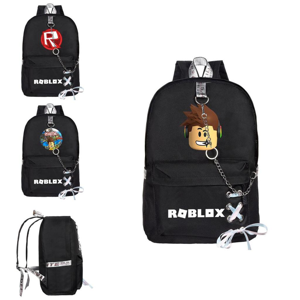 Рюкзак из ткани Оксфорд с принтом Roblox и уникальным дизайном с цепочкой для студентов