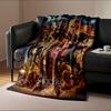 "Samurai Adventure Design from Sekiro Game Flannel blanket for bedroom, living room, sofa, and nap sofas."