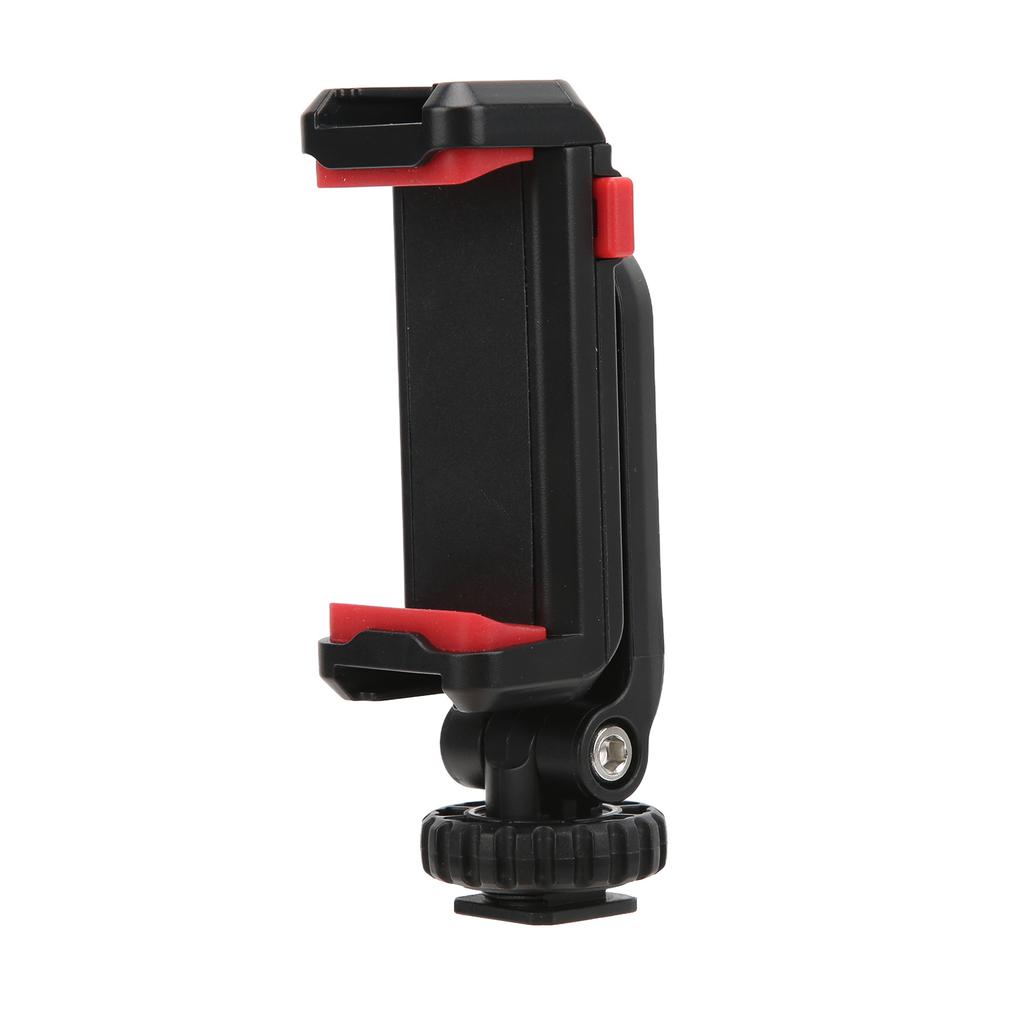 360 Degree Rotation Phone Clip Phone Bracket with Cold Shoe Mount for Microphone Fill Light