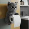 Настенный держатель для рулона в форме 3D кошки, подвесной держатель для бумажных полотенец из смолы, для домашнего использования