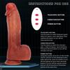 Беспроводной пульт дистанционного управления, телескопический качающийся электрический большой фаллоимитатор с подогревом, женский имитационный фаллоимитатор