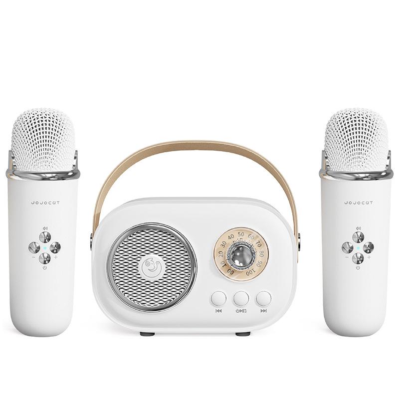 Bluetooth-колонка с поддержкой 1-2 беспроводных микрофонов, Караоке, Карта TF, FM-радио, HIFI-бас, Громкая связь, Подарок на день рождения ребенка