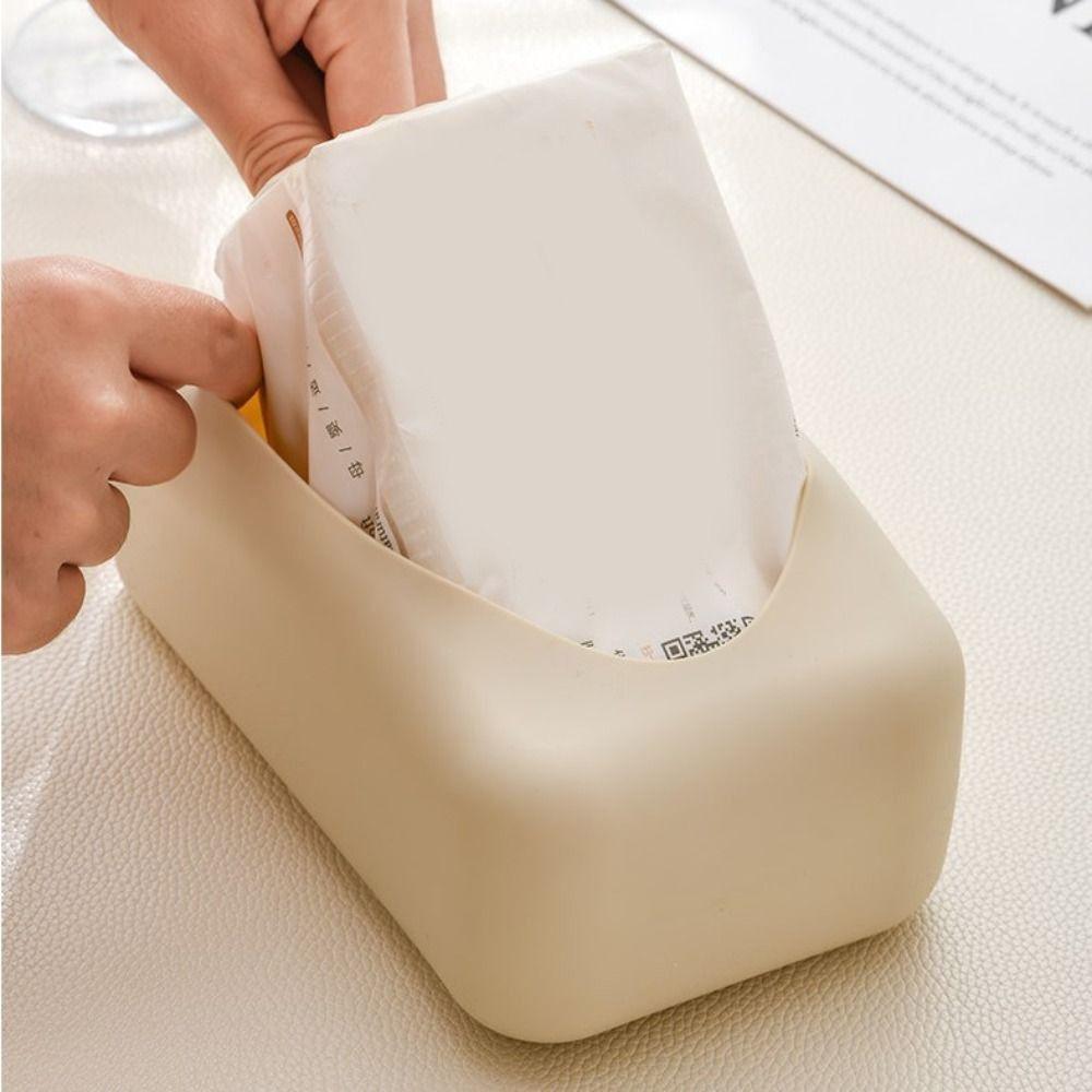 Simple Style Tissue Storage Holder Portable Paper Storage Box High Quality Silicone Tissue Box