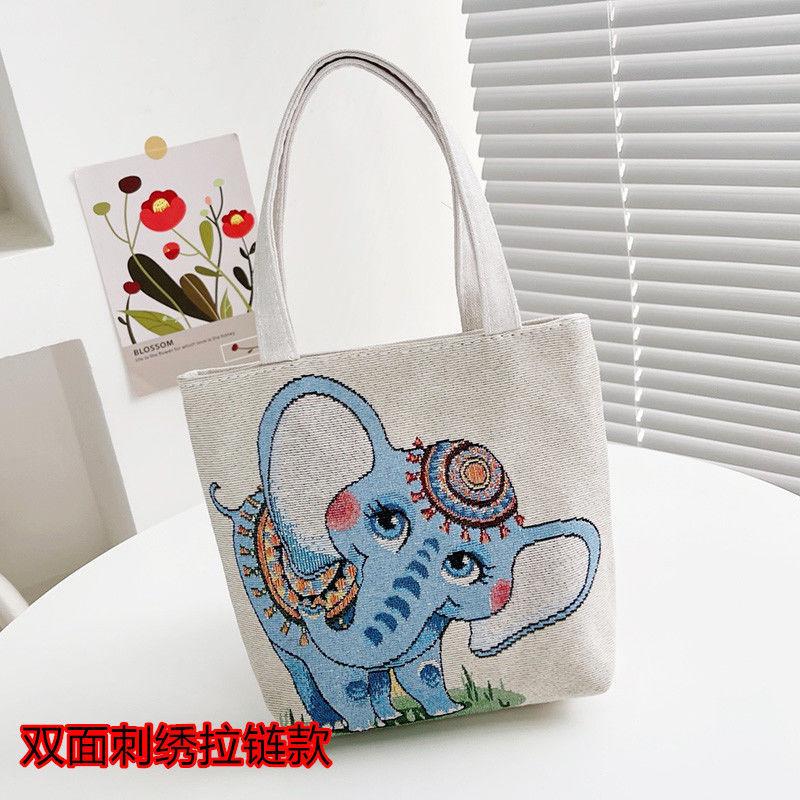 Золотистый шелковый кролик с двухсторонней вышивкой, маленькая переносная сумка, женская новая сумка, сумка для переноски, сумка для мобильного телефона