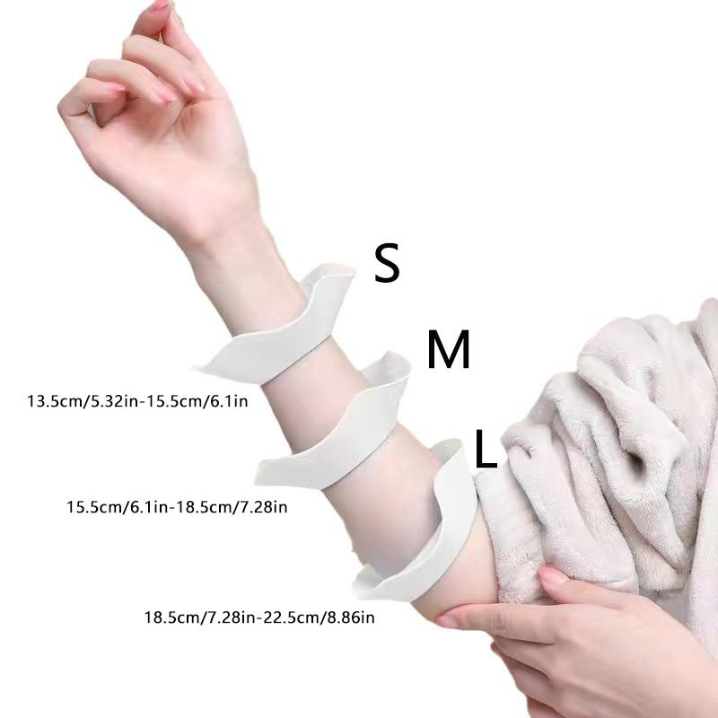 1 пара S/M/L силиконовый ремень для мытья запястья мягкие браслеты для мытья лица вода мытье предотвращает намокание запястья повязка для мытья