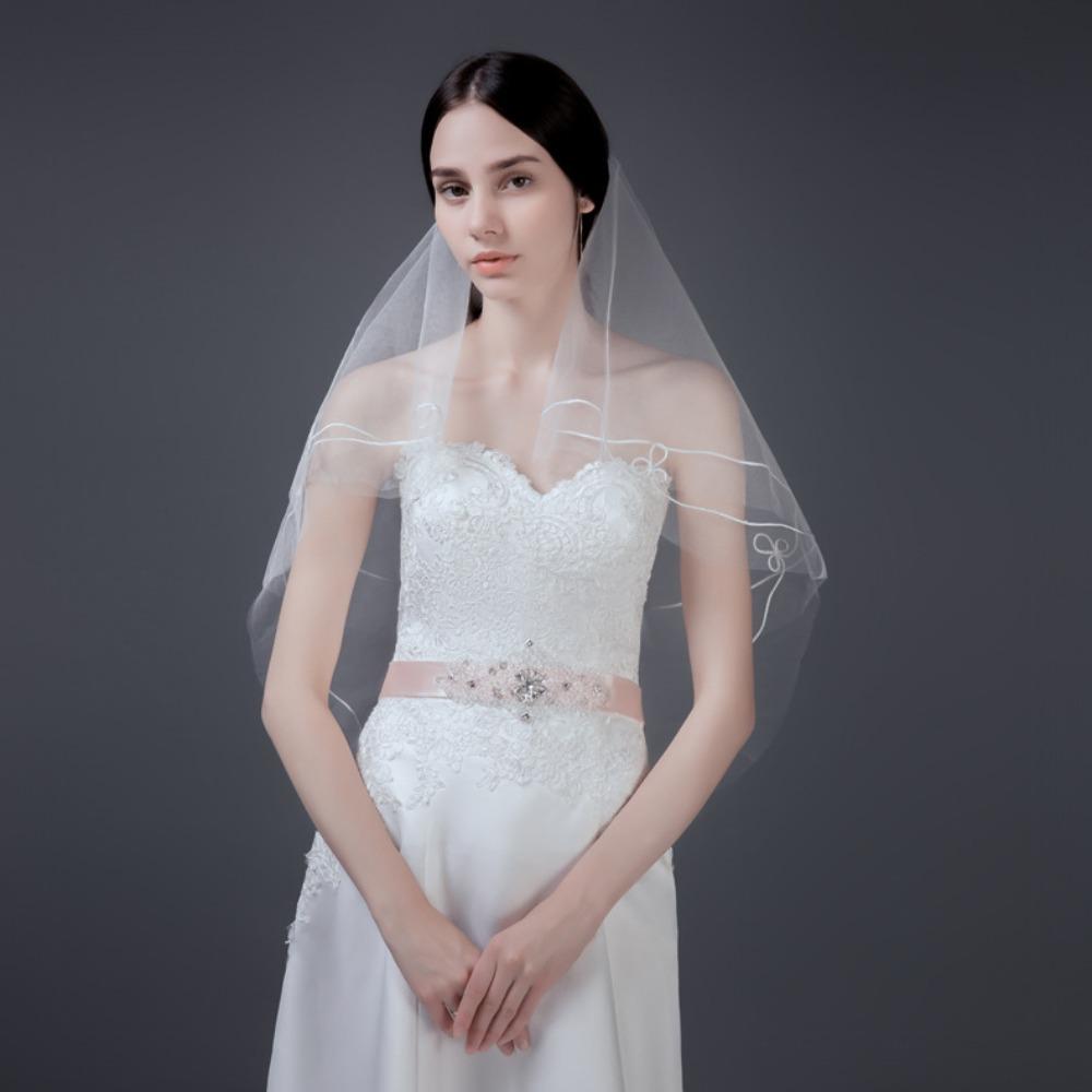 One Layer Lace Wedding Headdress Wedding Gauze Bride Accessories Bridal Veil Bride's Head Gauze