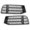 Pair Glossy Black Honeycombs Mesh Fog Light Grilles Grills Cover Fit for RS5 B8.5 2013?2016