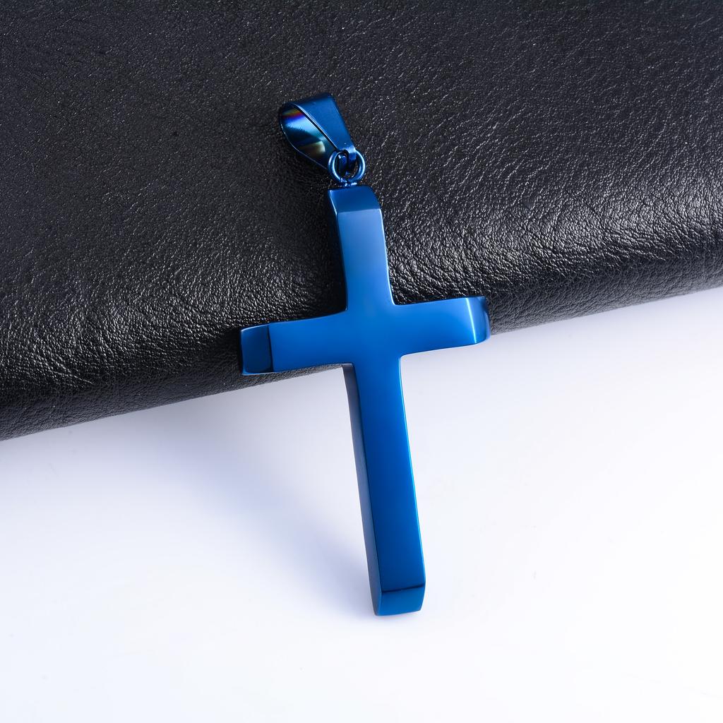 Classic Stainless Steel Cross Pendant Necklace Women Men Charms for Chain Choker Christian Jewelry Making Fiding Accessories