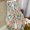 WTEMPO Мамины эластичные кюлоты большого размера с высокой талией и широкими штанинами, женские весенне-летне-осенние свободные повседневные тонкие укороченные брюки с цветочным принтом