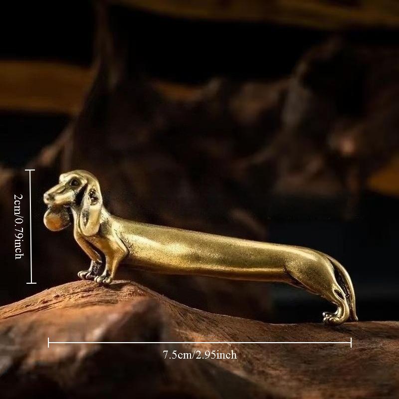 Мини Латунная Статуэтка Щенка Милая Собака Металлическая Скульптура Волкодав Пудель Гончая Домашний Питомец Фигурка Украшение для Дома Настольные Украшения для Шкафа