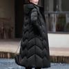 Elegant Middle Age Woman Winter Coats Hooded Casual Thick Warm Long Parkas Women's Jackets