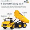 Huina 1553 1:16 Car 9CH Remote Control Trucks with Light Radio-controlled Dumper Tractor Electric Model Toys Children Gift