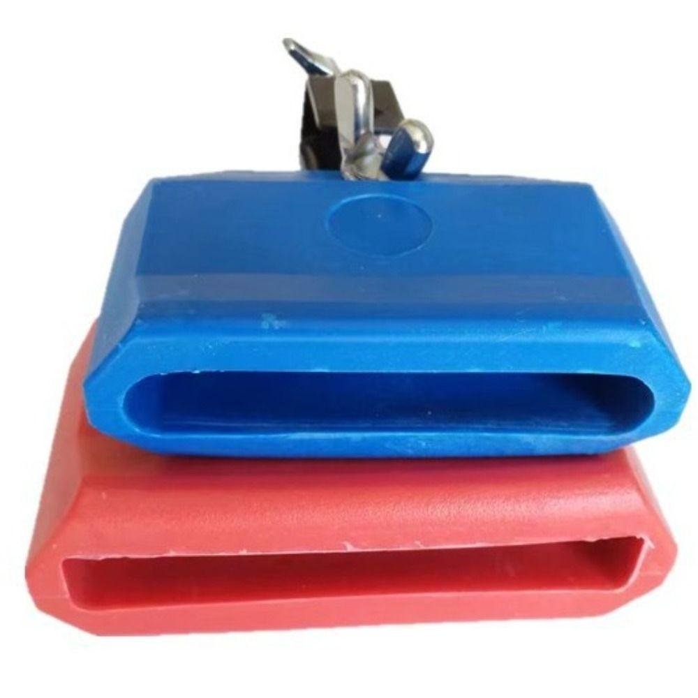 Blue Red Drum Clapper Cheering Bell Drum Jam Block Durable Drum Bell Set Kindergarten