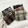 Узкая версия корейского маленького клетчатого шарфа, женский зимний шарф для пожилых людей из искусственного кашемира