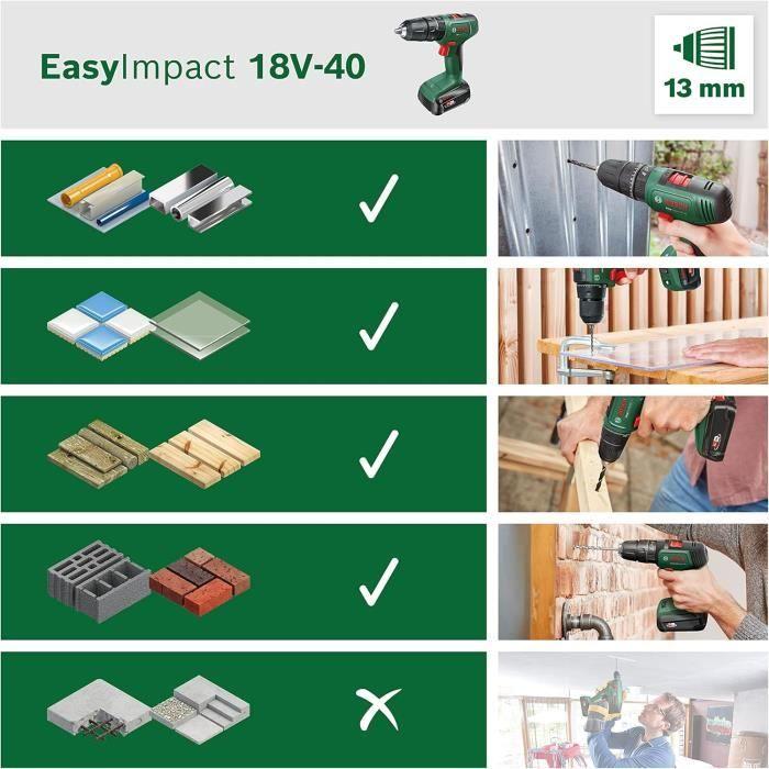 Perceuse-visseuse Bosch EasyImpact 18V-40