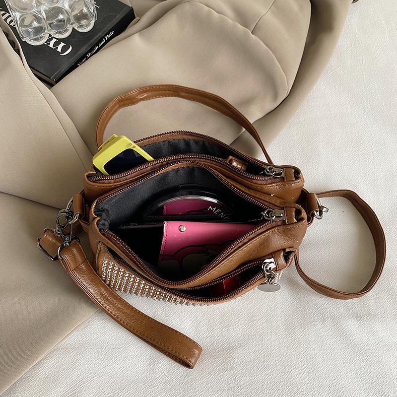 Женская маленькая квадратная сумка с бриллиантами, на плечо, кроссбоди