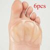 6 шт. Силиконовые подушечки для передней части стопы и пятки - Прозрачные гелевые стельки, Удобные стельки, Подходят для стояния, Активного отдыха, Танцев, Спорта - Многоразовые