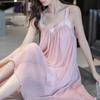Summer Camisole Pajamas, Women's Ice Silk Mesh Two-piece Set, Loose Simulation Silk, Can Be Worn On Pajamas