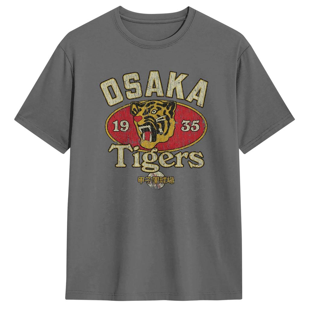 Unisexs Osaka Tigers 1935 T Shirts Pure Cotton Clothing Summer Vintage Short Sleeve T Shirt Crewneck Hip Hop Design Tee Shirt