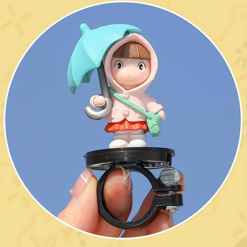 Creative Strap Model Motorcycle Cute Doll, Bicycle Decoration Ornament, Mountain Bike, Motorcycle New Umbrella Girl Decoration, Bottle Car Ornament