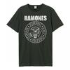 Усиленная Классическая Унисекс Взрослая Футболка Ramones с Печатью Барана